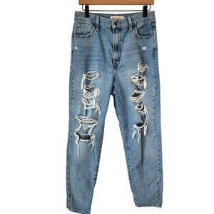 Levi's High Waisted Mom Jeans Light Wash Distressed Women's 29